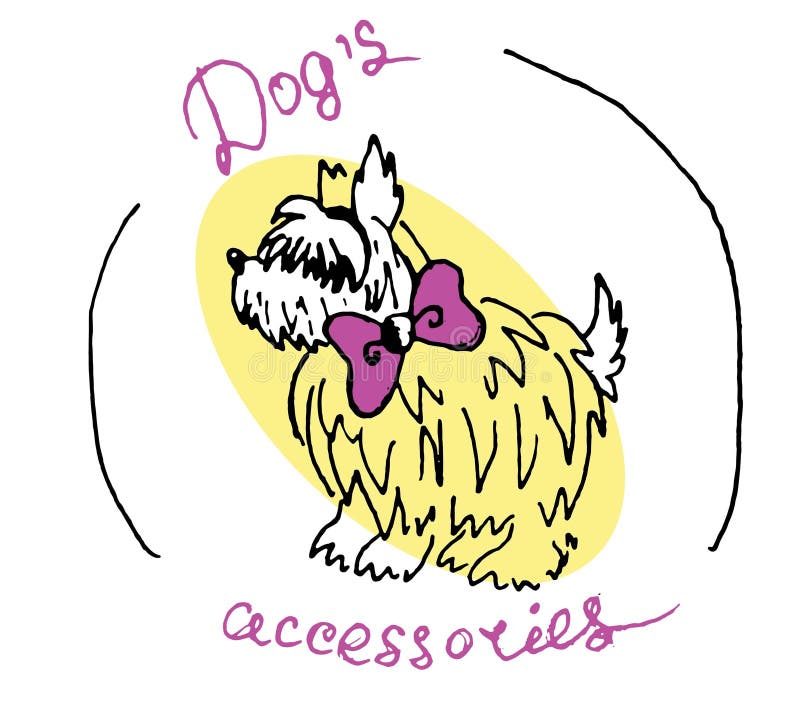 Logotype do vetor com animais Acessórios do cão ilustração stock Logotype do vetor com animais Acessórios do cão ilustração stock