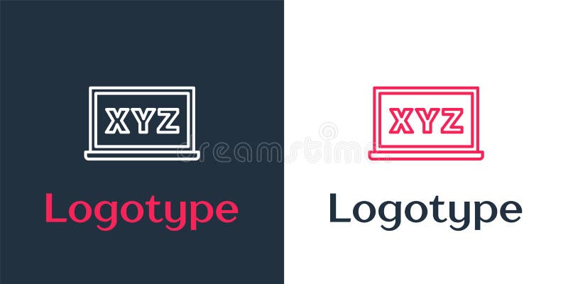 Logotype line XYZ Coordinate system on chalkboard icon isolated on white background. XYZ axis for graph statistics royalty free illustration