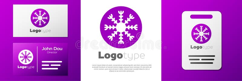 Logotypsnowflake-ikon isolerad på vit bakgrund. mallelement för logotypdesign. vektor vektor illustrationer