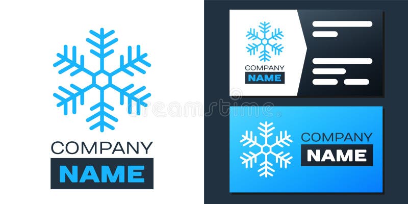 Logotypsnowflake-ikon isolerad på vit bakgrund. mallelement för logotypdesign. vektor vektor illustrationer