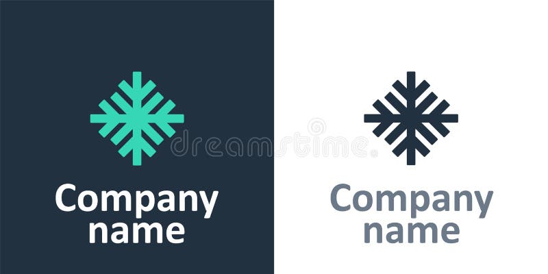 Logotypsnowflake-ikon isolerad på vit bakgrund. mallelement för logotypdesign. vektor.