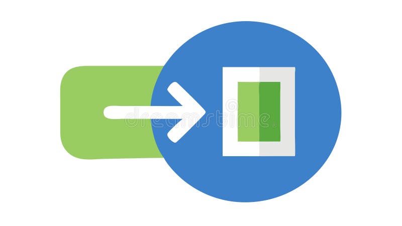 Logout Exit Door Right Arrow Flat Design UI UX, vector design Generative AI vector illustration