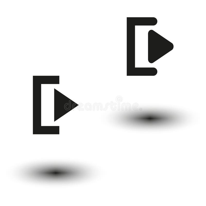Logout icon. Exit symbol. Vector illustration. EPS 10. royalty free illustration