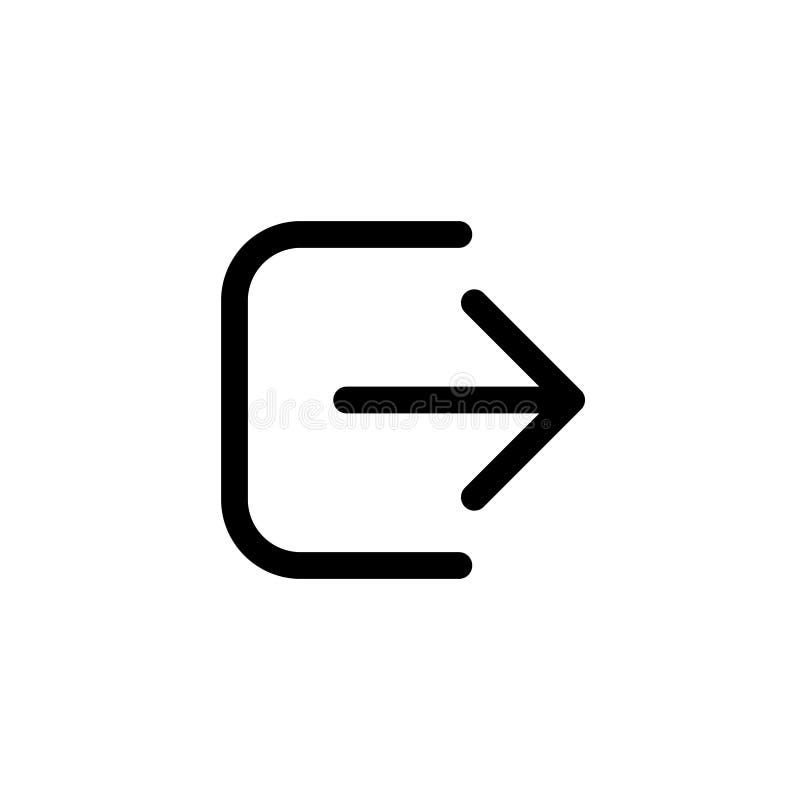 Logout icon. Exit Vector vector illustration