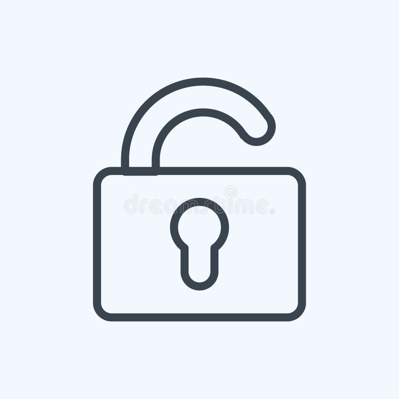 Logout Icon in trendy line style isolated on soft blue background royalty free illustration