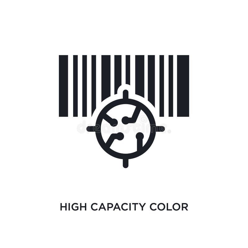 Lokalisierte Ikone der hohen Kapazität Farbbarcode einfache Elementillustration von den künstlichen intellegence Konzeptikonen ho stock abbildung