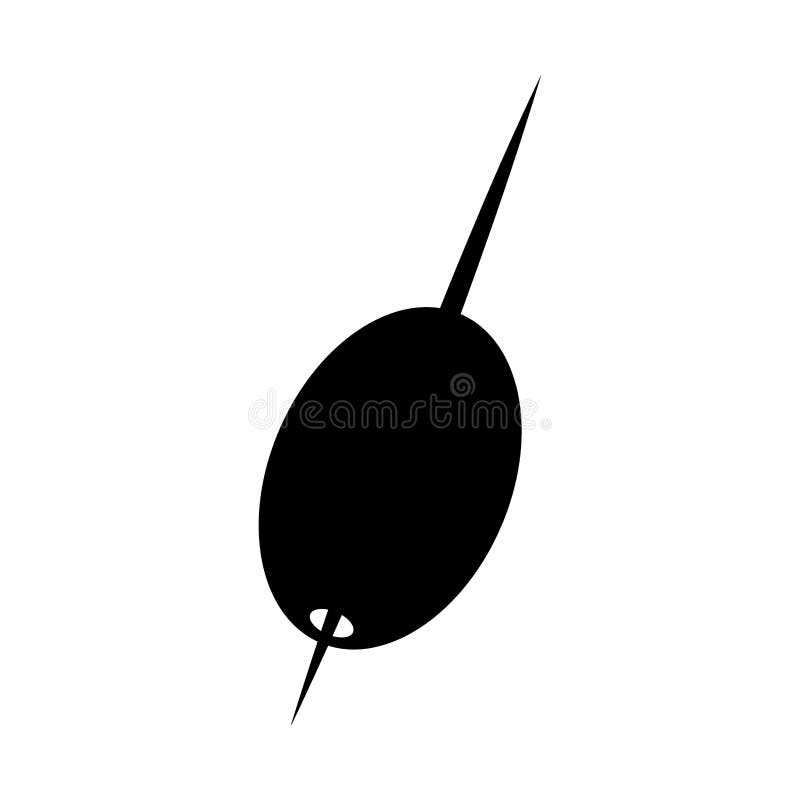 Lokalisierte Ikone des Cocktails Olive vektor abbildung Lokalisierte Ikone des Cocktails Olive vektor abbildung