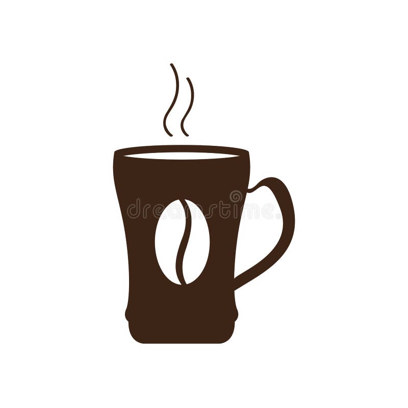 Lokalisierte Kaffeetasseikone stock abbildung