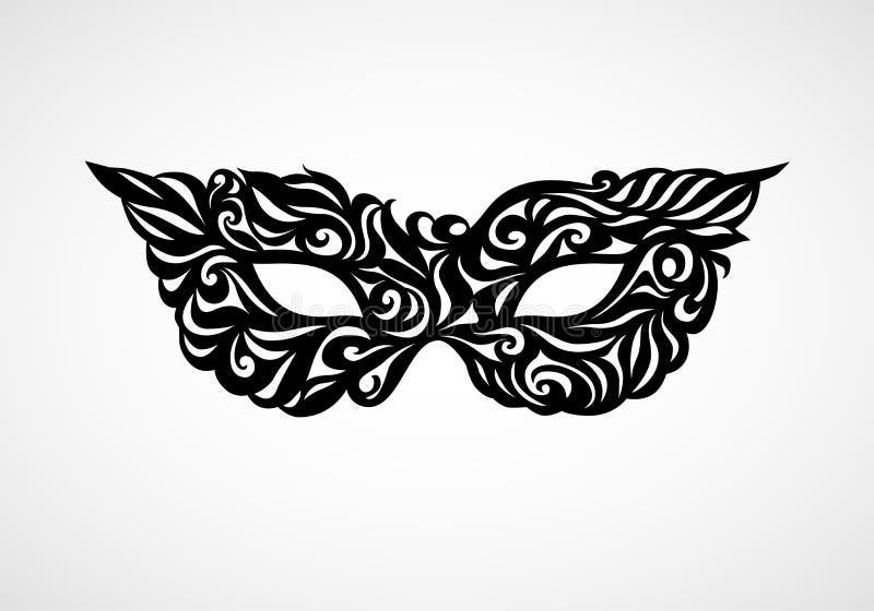 Black and white isolated masquerade mask. Eps8. RGB. Global color. Black and white isolated masquerade mask. Eps8. RGB. Global color