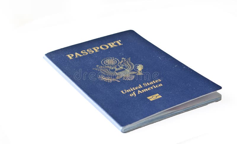 Lokalisierter amerikanischer Pass stockbild