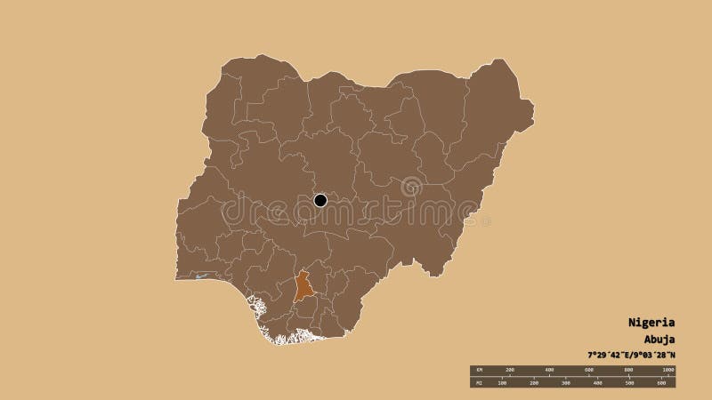 Lokalizacja stanu anambra nigeria . deseń