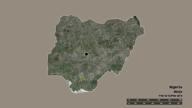 Lokalizacja stanu anambra nigeria . satelita