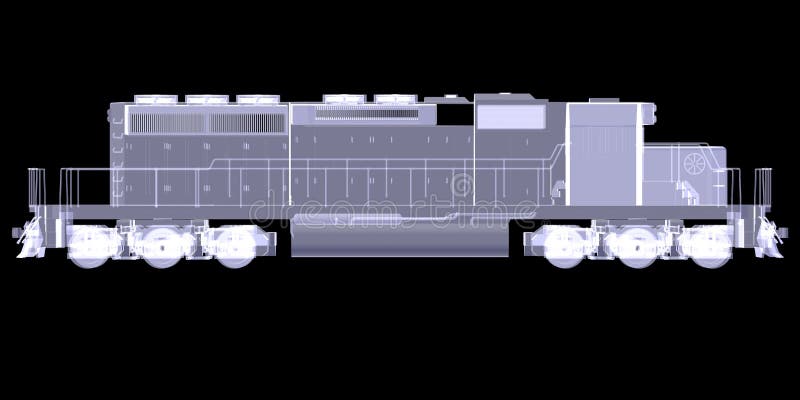 Lokomotiv. Promieniowanie rentgenowskie ilustracja wektor
