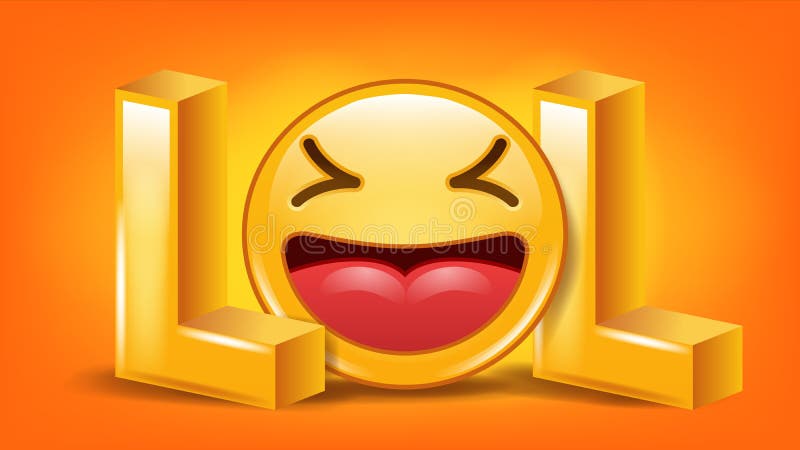 Lol Sign Vector. Fun Symbol. Emotion Smile. Facial Expression. Illustration stock illustration Lol Sign Vector. Fun Symbol. Emotion Smile. Facial Expression. Illustration stock illustration