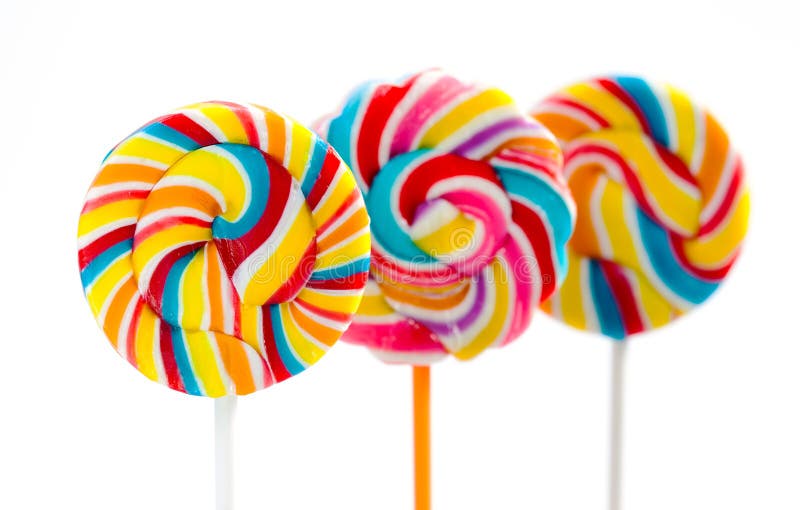 Marshmallow Lollipop on White Background Stock Image - Image of ...