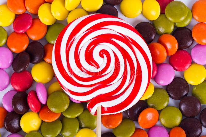 Lollipop Candy on Stick stock image. Image of small, sugar 34798795