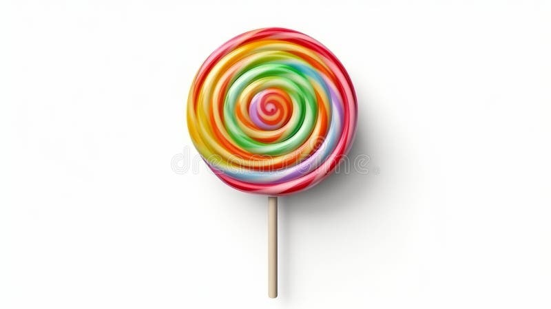 Lollipop isolated on white background. Generative AI royalty free illustration