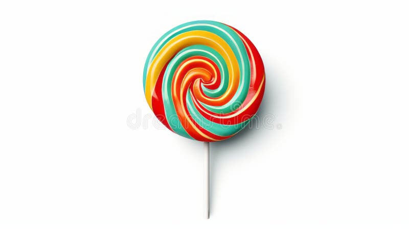 Lollipop isolated on white background. Generative AI royalty free illustration