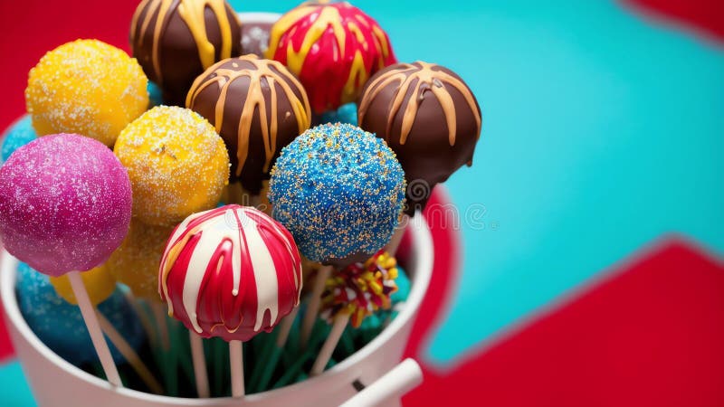 Lollipops ricoperte di cioccolato patriottico prodotto con lollipop dayai nazionale immagini stock libere da diritti