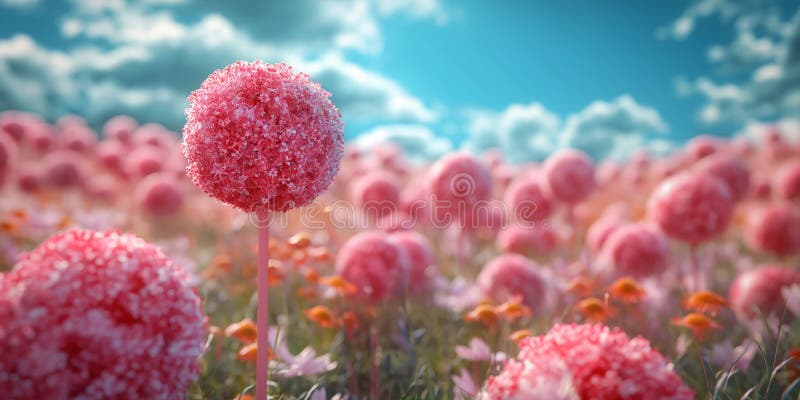 Lollylops dulce landcape fundal. scena din Candyland pentru design de joc sau prezentare. royalty free illustration