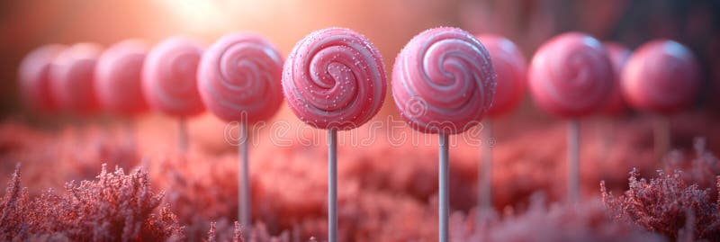 Lollylops dulce landcape fundal. scena din Candyland pentru design de joc sau prezentare. stock illustration