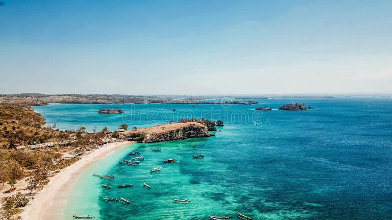 Lombok - розовый порт пляжа стоковые фотографии rf