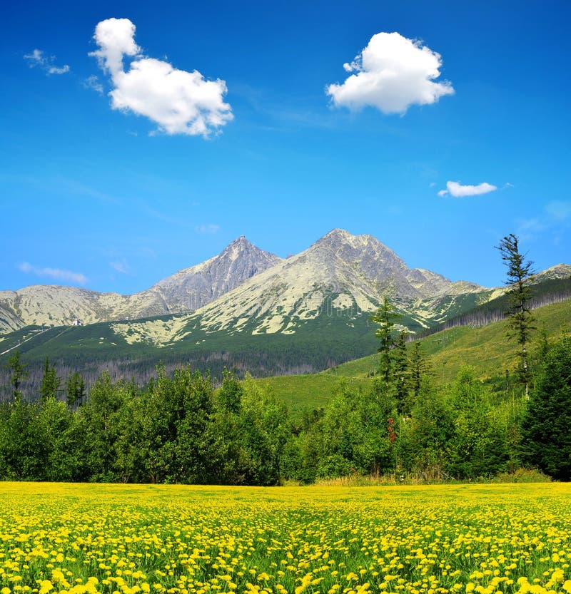 Lomnicky and Kezmarsky peak in High Tatras, Slovakia