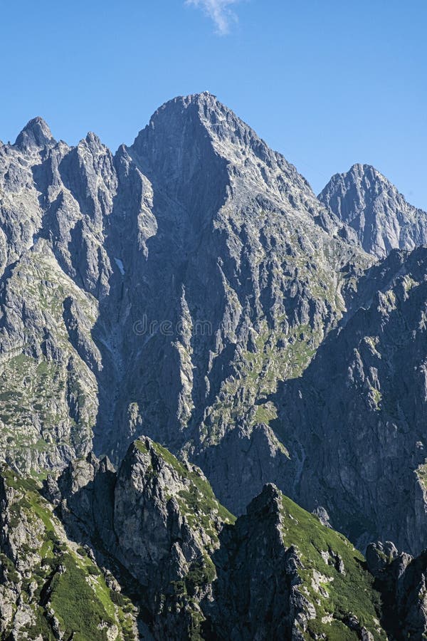 Lomnicky peak from Slavkovsky peak, High Tatras, Slovakia