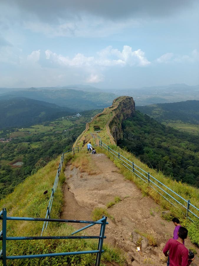 Lonavla, maharashta - 10/7/2017 : view of vinchu kada, lohgad, maharashtra