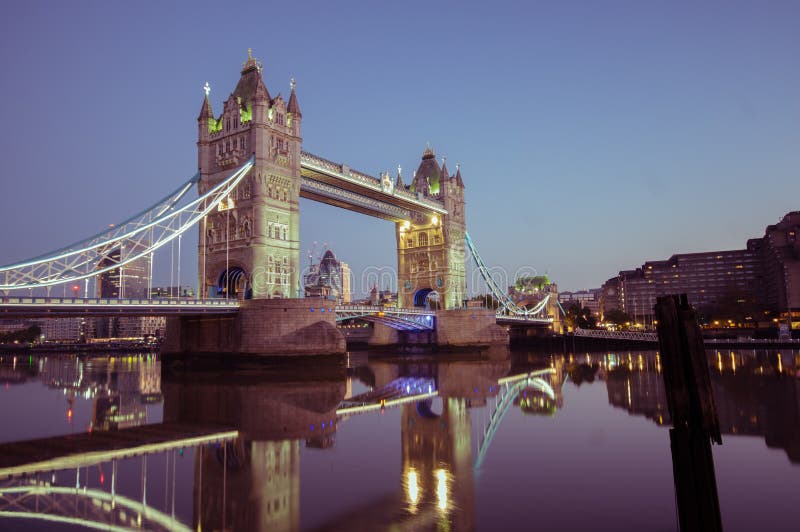 Nightview of Tower Bridge in London. Nightview of Tower Bridge in London