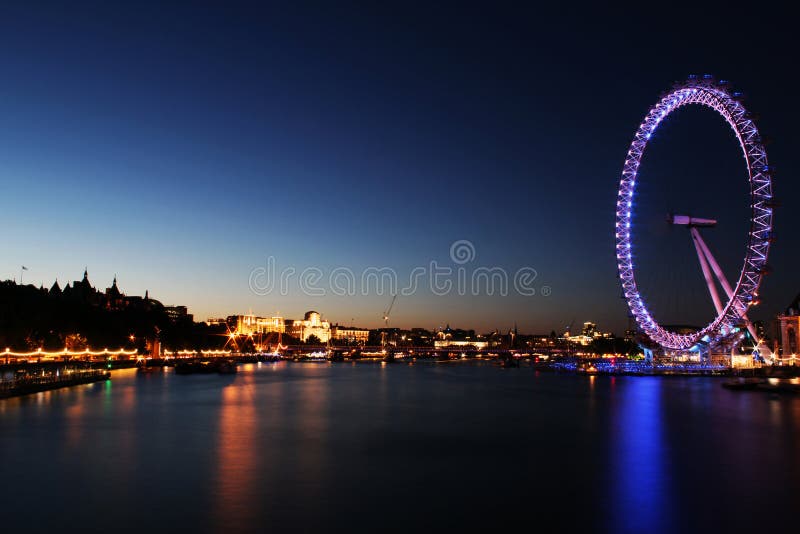 London-Auge an der Dämmerung stockfoto London-Auge an der Dämmerung stockfoto