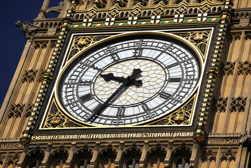Famous Black and White Big Ben Clock Tower in Lond Stock Image Image