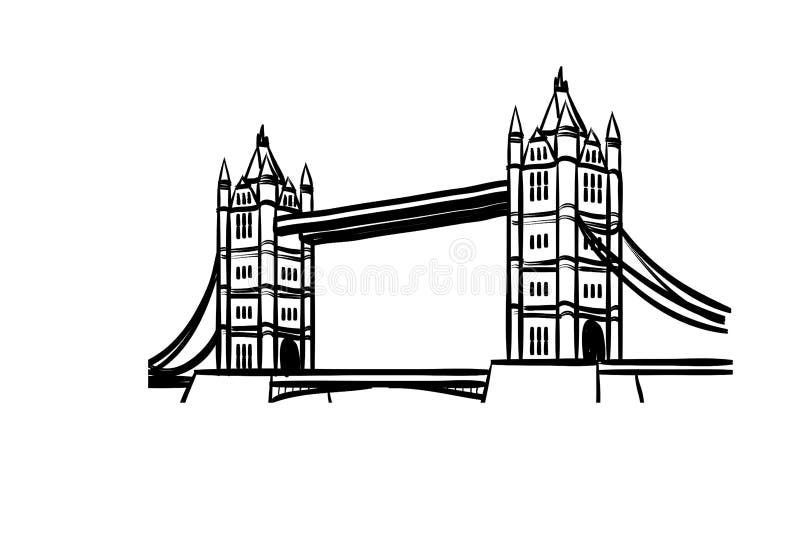 London Bridge stock illustration. Illustration of creation - 139596484