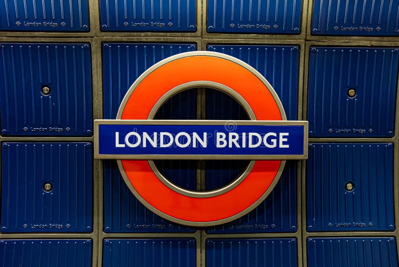 London Bridge Metro, Tube Sign. London Underground Title. Editorial ...