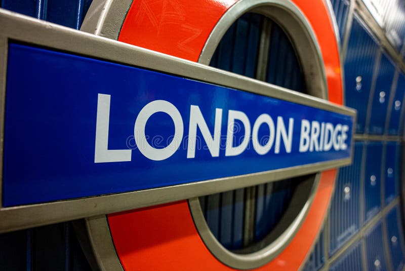 London Bridge Metro, Tube Sign. London Underground Title. Editorial ...