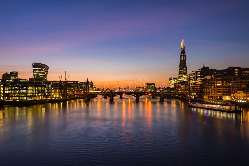 London cityscape during sunrise