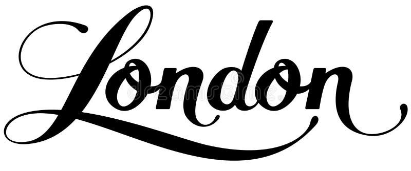 London - Custom Calligraphy Text Stock Vector - Illustration of script ...