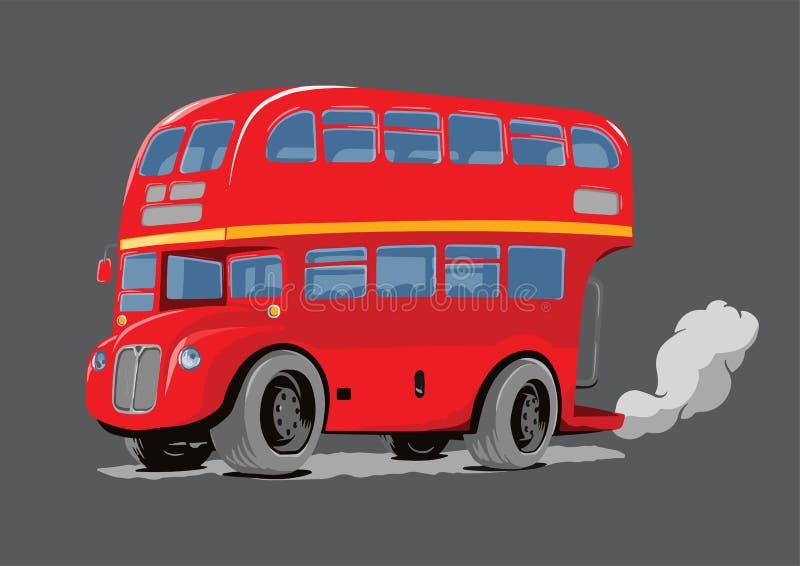 London Double Decker Bus red stock illustration