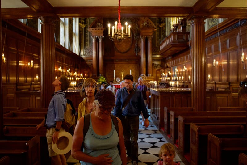 Tourists Admiring the Stunning Interior in the Chapel Royal at Hampton ...