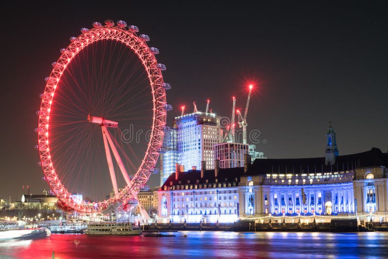 London Eye Close Up Long Exposure Editorial Photography Image of