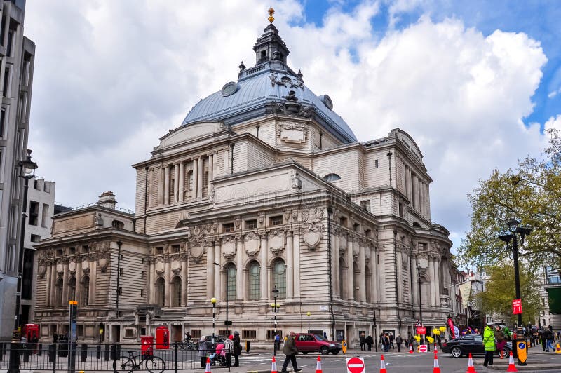 London, UK - April 2018: Methodist Central Hall in City of Westminster. London, UK - April 2018: Methodist Central Hall in City of Westminster