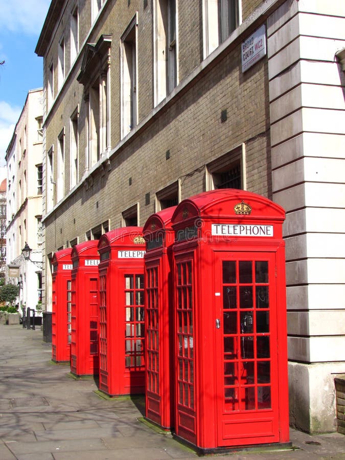 Telephone in England London Obsolete Box Classic Stock Photo Image of