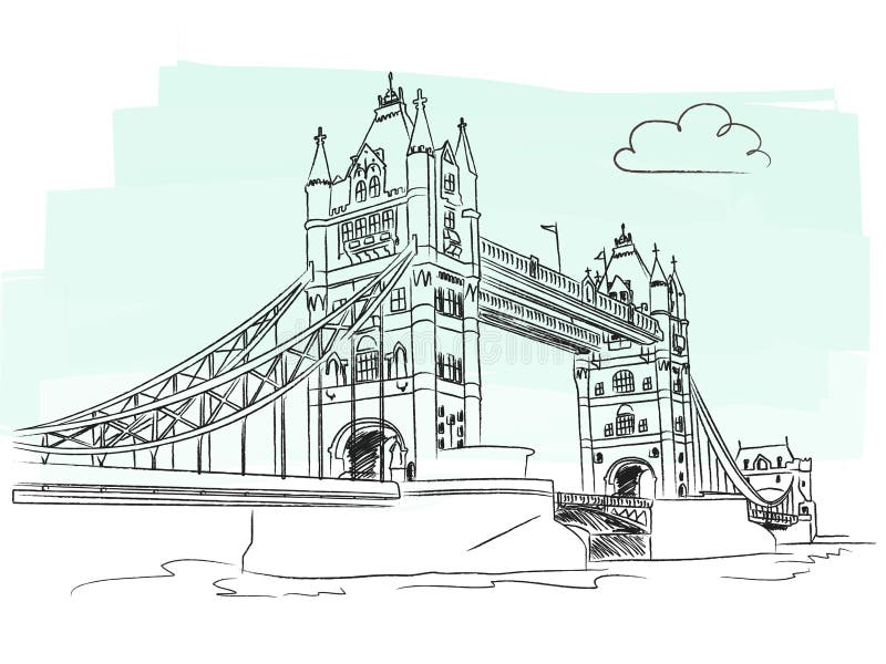 London-Kontrollturmbrücke vektor abbildung London-Kontrollturmbrücke vektor abbildung