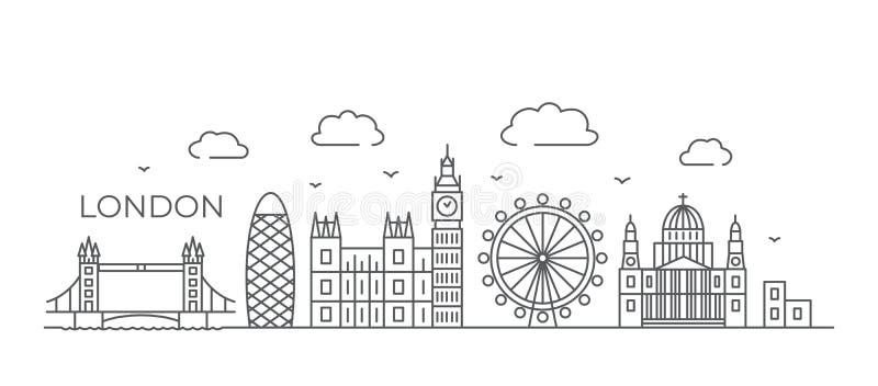 London Skyline Drawing Easy - animaisdebem