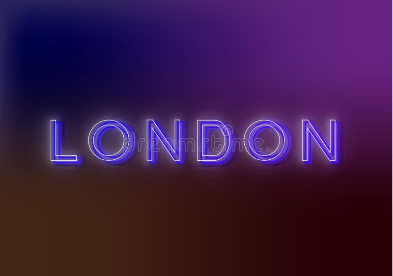 London neon sign stock vector. Illustration of alphabet 53515925