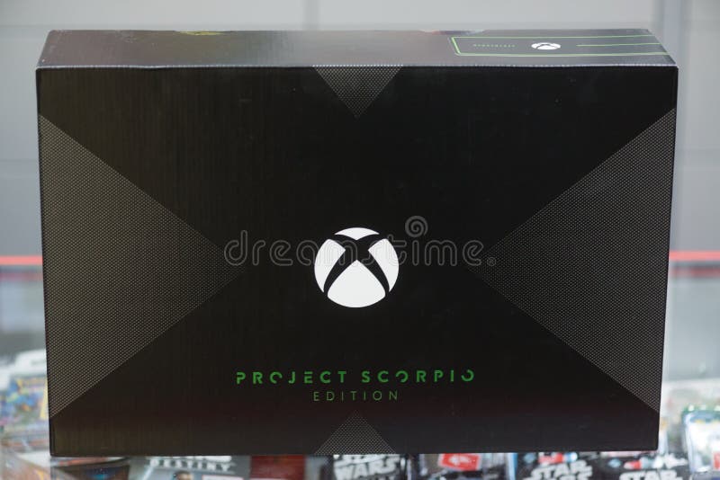 New Xbox One X Project Scorpio Edition Console Box Editorial