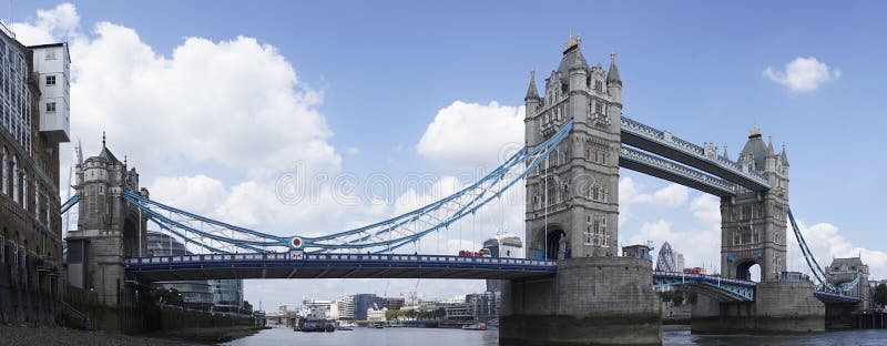 London, United Kingdom - June 01, 2014: View to the Tower bridge and the river Thames. London, United Kingdom - June 01, 2014: View to the Tower bridge and the river Thames.