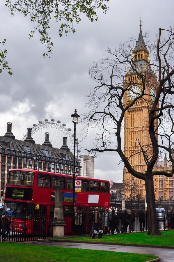London red double-decker bus and Big Ben, UK royalty free stock image London red double-decker bus and Big Ben, UK royalty free stock image