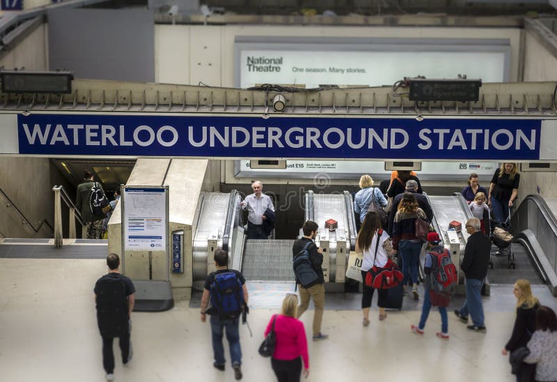 London, May 11th, 2015 Waterloo Underground Station, it is the busiest station on the London underground network. London, May 11th, 2015 Waterloo Underground Station, it is the busiest station on the London underground network.