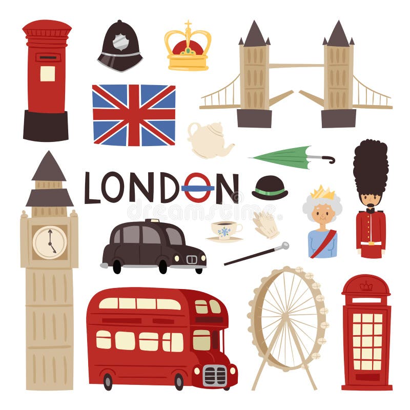 London travel icons english set city flag europe culture britain tourism england traditional vector illustration. royalty free illustration London travel icons english set city flag europe culture britain tourism england traditional vector illustration. royalty free illustration